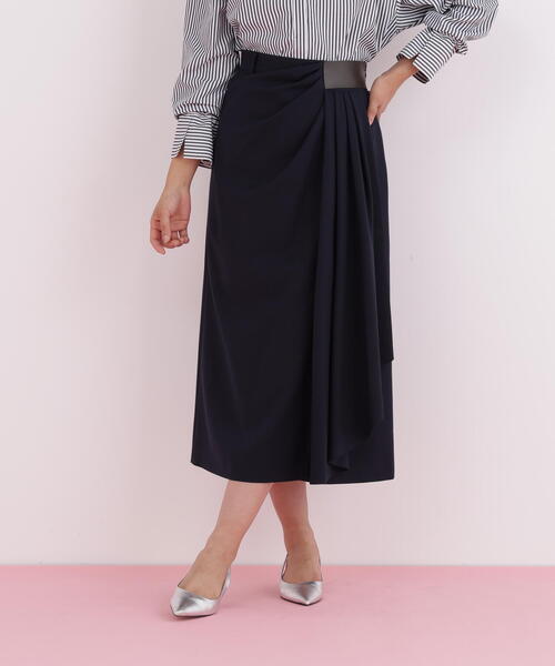 PINKY&DIANNE（ピンキーアンドダイアン）の「◆サイドパッチタックスカート（スカート・レディース・ベージュ/ネイビー・38/36）」の17枚目の写真