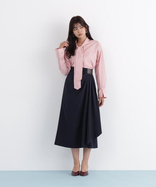 PINKY&DIANNE（ピンキーアンドダイアン）の「◆サイドパッチタックスカート（スカート・レディース・ベージュ/ネイビー・38/36）」の20枚目の写真