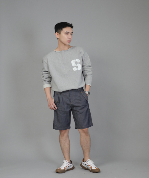 SAINTCREW（セントクルー）の「イングリッシュマン ハーフバンドデニムショーツ EMH-339 ライトインディゴ（その他パンツ・メンズ・その他・MEDIUM/LARGE/X-LARGE）」の4枚目の写真