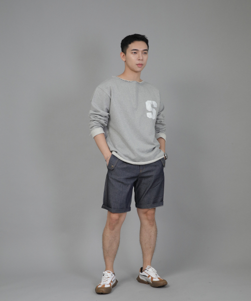 SAINTCREW（セントクルー）の「イングリッシュマン ハーフバンドデニムショーツ EMH-339 ライトインディゴ（その他パンツ・メンズ・その他・MEDIUM/LARGE/X-LARGE）」の5枚目の写真