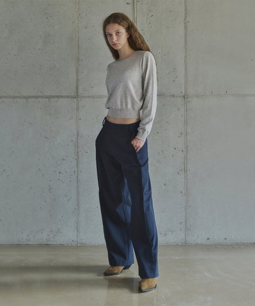 IHR(アイエイチアール)の「サイドタックコットンパンツ / ネイビー(その他パンツ・レディース・その他・MEDIUM/SMALL)」の2枚目の写真