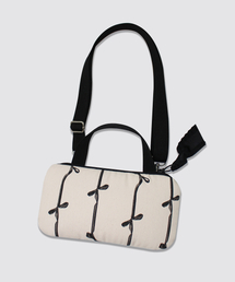 A BY A（エーバイエー）の「Ribbon Fabric Cell Phone Mini Crossbody Bag Black（メッセンジャーバッグ）」