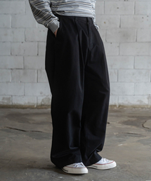 INDUST（インダスト）の「VTG ワンタックビジョワイドパンツ_ブラック（スウェットパンツ）」