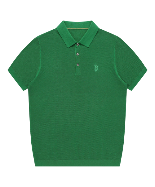 SOLEW（ソル）の「ポロピケ半袖ニット_グリーン（ポロシャツ・メンズ・その他・SMALL/MEDIUM/LARGE/X-LARGE）」の4枚目の写真