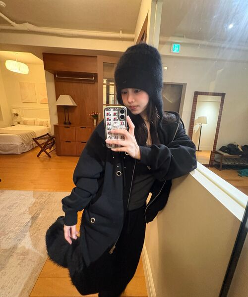 DAUSPICE（ディーオスピス）の「(DUC) Eyelet Stud Hoodie Zip-up Black（パーカー・レディース・ブラック・LARGE/MEDIUM/X-LARGE）」の13枚目の写真