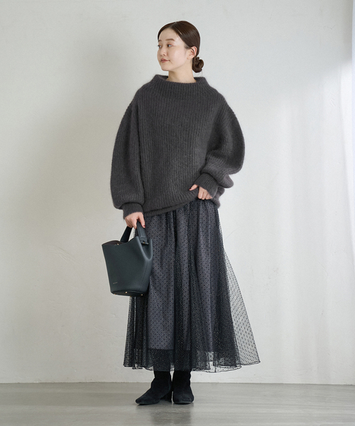 セール】キッドモヘヤミックス 片畦プルオーバー（ニット/セーター