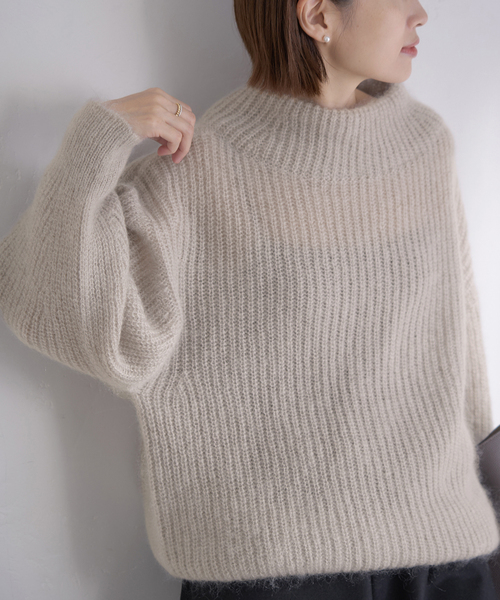 【新品未使用】lENA イエナ　キッドモヘヤミックス 片畦プルオーバー　週末価格 セール】キッドモヘヤミックス 片畦プルオーバー（ニット/セーター