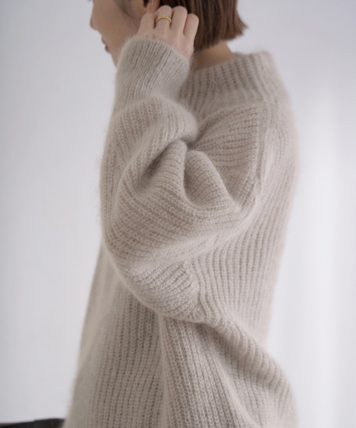 セール】キッドモヘヤミックス 片畦プルオーバー（ニット/セーター