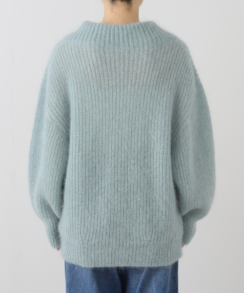 IENA（イエナ）の「キッドモヘヤミックス 片畦プルオーバー（ニット/セーター・レディース・チャコールグレー/ライトグレー/サックスブルー・FREE）」の15枚目の写真