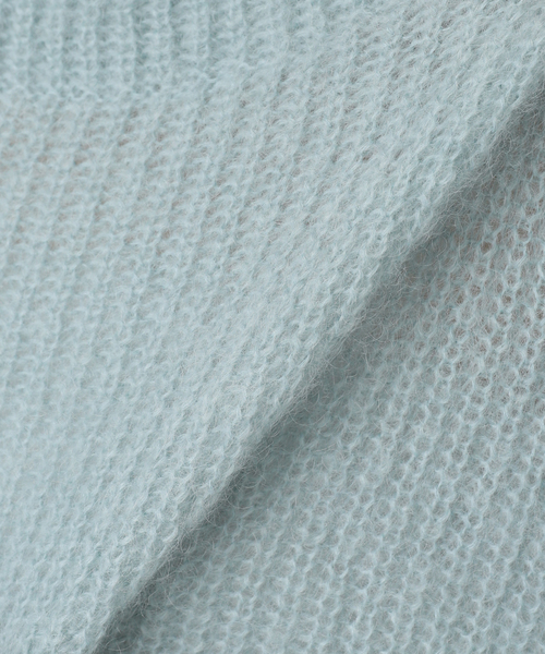 IENA（イエナ）の「キッドモヘヤミックス 片畦プルオーバー（ニット/セーター・レディース・チャコールグレー/ライトグレー/サックスブルー・FREE）」の4枚目の写真