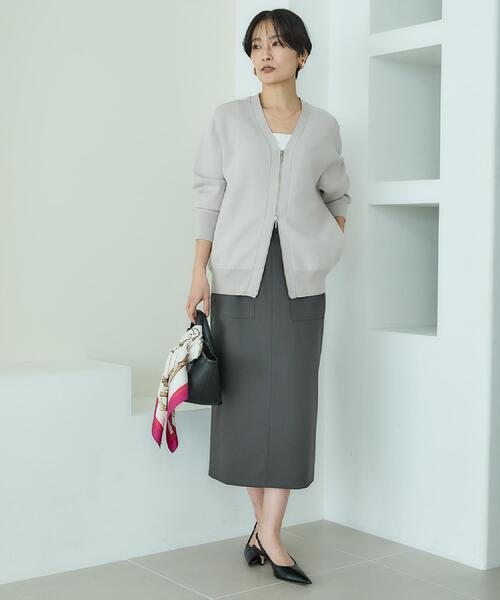 UNTITLED(アンタイトル)の「【ストレッチ性/洗える】アウトポケット ナロースカート(スカート・レディース・ベージュ/ブラウン系その他・50/48/46/44/42/04/03/02/01/00)」の19枚目の写真