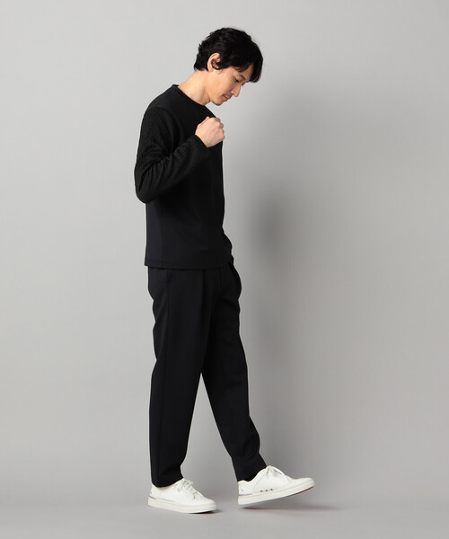 COMME CA MEN(コムサメン)の「【保温・透湿・吸水速乾】ダウンファブリック タックテーパードパンツ(その他パンツ・メンズ・ブラック/グレー・L/M)」の9枚目の写真