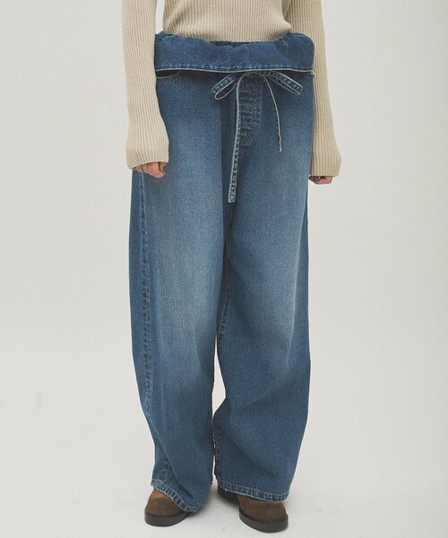 Whim Gazette(ウィムガゼット)の「フリルデニムパンツ(デニムパンツ・レディース・インディゴブルー・36/38)」の10枚目の写真