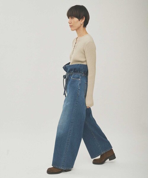 Whim Gazette(ウィムガゼット)の「フリルデニムパンツ(デニムパンツ・レディース・インディゴブルー・36/38)」の13枚目の写真