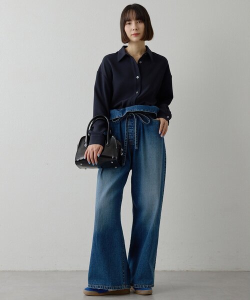 Whim Gazette(ウィムガゼット)の「フリルデニムパンツ(デニムパンツ・レディース・インディゴブルー・36/38)」の8枚目の写真