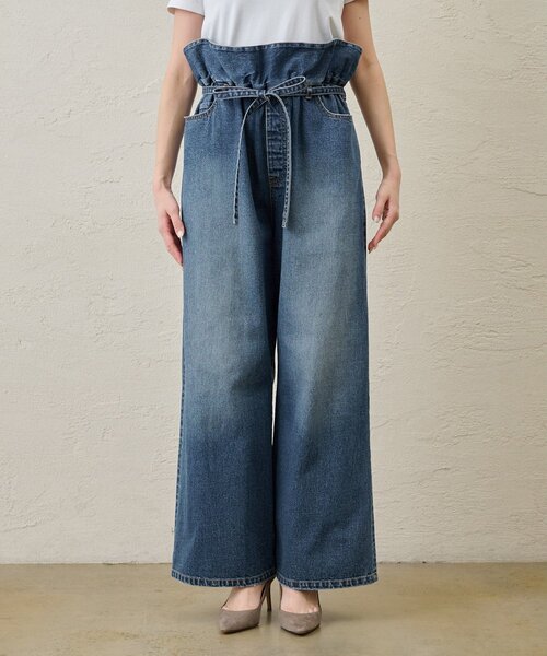 Whim Gazette(ウィムガゼット)の「フリルデニムパンツ(デニムパンツ・レディース・インディゴブルー・36/38)」の16枚目の写真