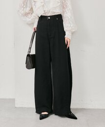 mystic | 【3サイズ展開◎】クラッシュカーブパンツ(デニムパンツ)