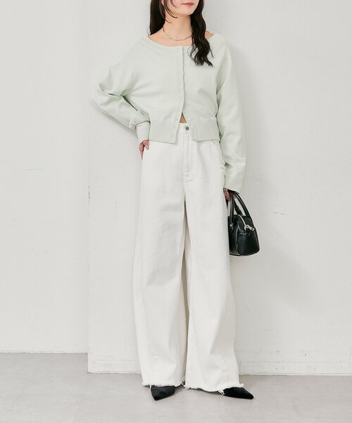 mystic(ミスティック)の「クラッシュカーブパンツ(デニムパンツ・レディース・ブラック/ブルー/オフホワイト・2/0/1)」の8枚目の写真