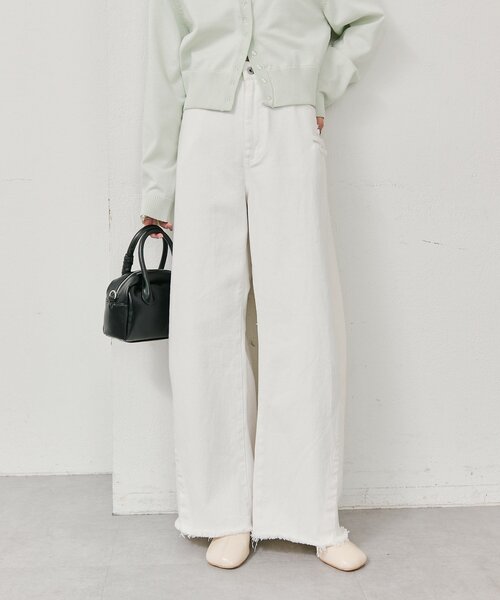 mystic(ミスティック)の「クラッシュカーブパンツ(デニムパンツ・レディース・ブラック/ブルー/オフホワイト・2/0/1)」の14枚目の写真