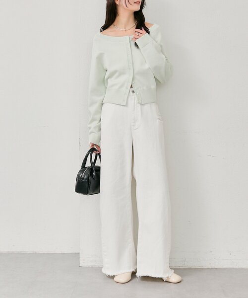 mystic(ミスティック)の「クラッシュカーブパンツ(デニムパンツ・レディース・ブラック/ブルー/オフホワイト・2/0/1)」の15枚目の写真