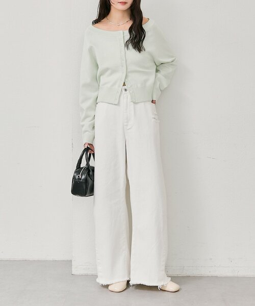 mystic(ミスティック)の「クラッシュカーブパンツ(デニムパンツ・レディース・ブラック/ブルー/オフホワイト・2/0/1)」の16枚目の写真