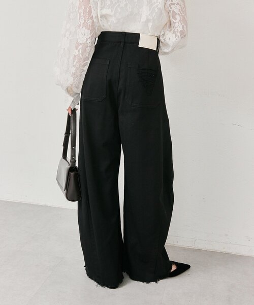 mystic(ミスティック)の「クラッシュカーブパンツ(デニムパンツ・レディース・ブラック/ブルー/オフホワイト・2/0/1)」の5枚目の写真