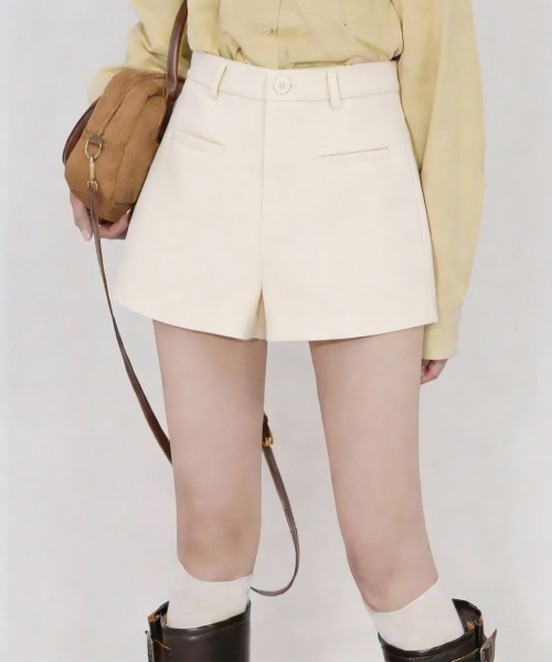 gossip！ロサンゼルス（ゴシップロサンゼルス）の「【Y2Kガーリー】レトロツイード風ハイウエストショートパンツ 【サイズあり】 厚手（韓国ファッションガーリー定番）（その他パンツ・レディース・ブラック/オフホワイト/グレー・S/M/L）」の15枚目の写真