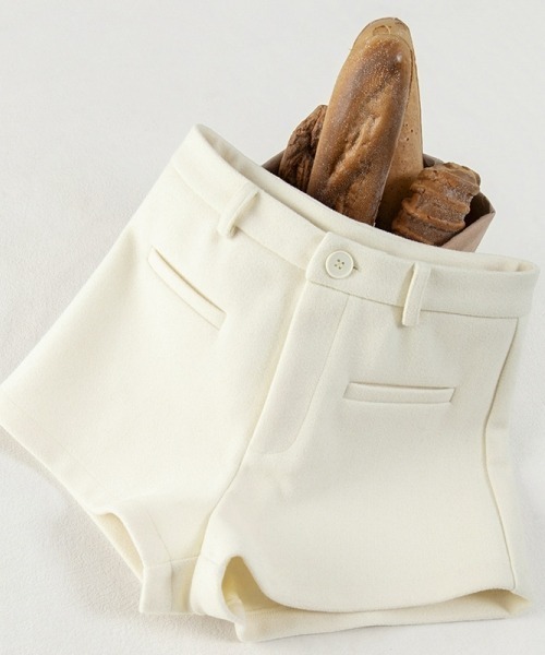 gossip！ロサンゼルス（ゴシップロサンゼルス）の「【Y2Kガーリー】レトロツイード風ハイウエストショートパンツ 【サイズあり】 厚手（韓国ファッションガーリー定番）（その他パンツ・レディース・ブラック/オフホワイト/グレー・S/M/L）」の22枚目の写真