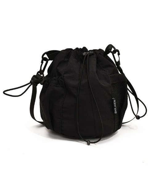 SHEPP(シープ)の「ドロストメッシュポケット 巾着 ショルダー(ショルダーバッグ・レディース・ブルー/ブラック/グリーン/ベージュ/パープル・F)」の9枚目の写真