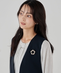 a.v.v（アーヴェヴェ）の「パール調サークルブローチ（ブローチ/コサージュ）」