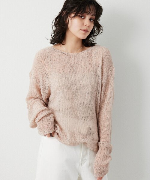 THE PAUSE(ザ ポーズ)の「【THE PAUSE】メッシュプルオーバー(ニット/セーター・レディース・オレンジ/ベージュ/オフホワイト・FREE)」の13枚目の写真