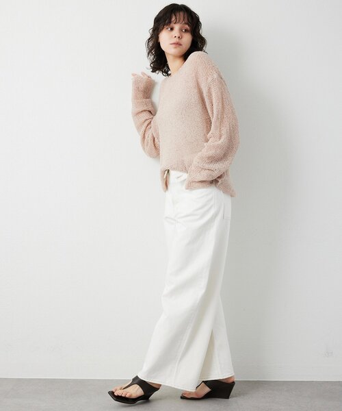 THE PAUSE(ザ ポーズ)の「【THE PAUSE】メッシュプルオーバー(ニット/セーター・レディース・オレンジ/ベージュ/オフホワイト・FREE)」の15枚目の写真