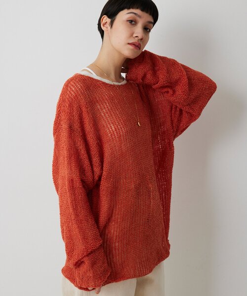 THE PAUSE(ザ ポーズ)の「【THE PAUSE】メッシュプルオーバー(ニット/セーター・レディース・オレンジ/ベージュ/オフホワイト・FREE)」の19枚目の写真