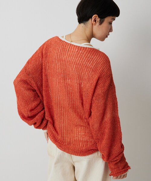 THE PAUSE(ザ ポーズ)の「【THE PAUSE】メッシュプルオーバー(ニット/セーター・レディース・オレンジ/ベージュ/オフホワイト・FREE)」の18枚目の写真