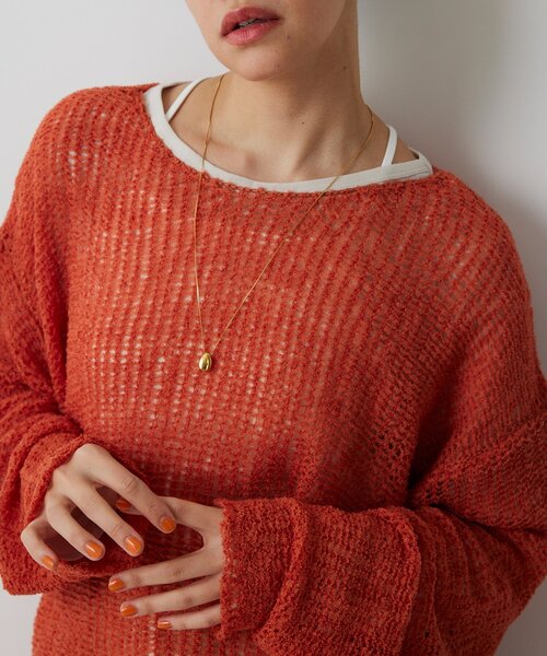 THE PAUSE(ザ ポーズ)の「【THE PAUSE】メッシュプルオーバー(ニット/セーター・レディース・オレンジ/ベージュ/オフホワイト・FREE)」の20枚目の写真
