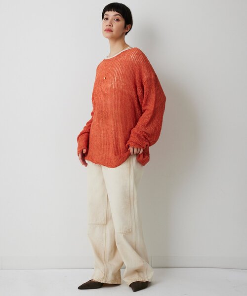 THE PAUSE(ザ ポーズ)の「【THE PAUSE】メッシュプルオーバー(ニット/セーター・レディース・オレンジ/ベージュ/オフホワイト・FREE)」の16枚目の写真