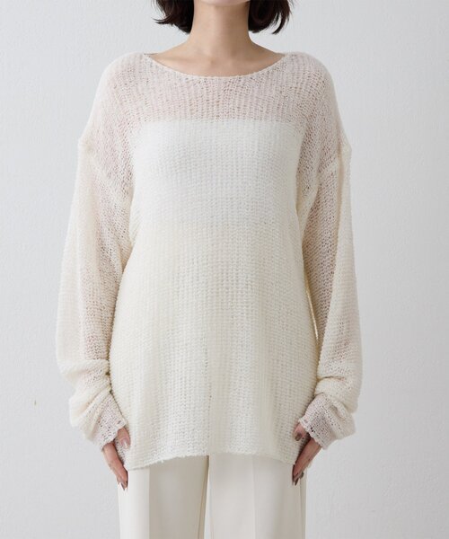 THE PAUSE(ザ ポーズ)の「【THE PAUSE】メッシュプルオーバー(ニット/セーター・レディース・オレンジ/ベージュ/オフホワイト・FREE)」の22枚目の写真