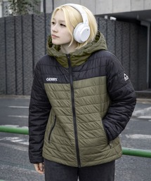 GERRY | GERRY ジェリー 軽量 290T Eシレー 中綿 細キルト 切替 フード付きパーカー ジャケット アウター(ブルゾン)