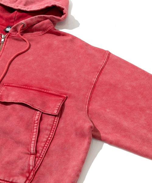 SCREEN STARS（スクリーンスターズ）の「SCREEN STARS/スクリーンスターズ　CHEMICAL WASH ZIP PARKER 【GSC別注】（パーカー・メンズ・ブラック/オートミール/レッド・MEDIUM/LARGE/X-LARGE）」の5枚目の写真