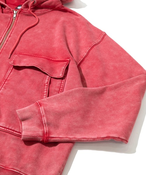 SCREEN STARS（スクリーンスターズ）の「SCREEN STARS/スクリーンスターズ　CHEMICAL WASH ZIP PARKER 【GSC別注】（パーカー・メンズ・ブラック/オートミール/レッド・MEDIUM/LARGE/X-LARGE）」の6枚目の写真