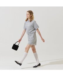 ADAUL（アダウル）の「エンドバックレタリングハーフスウェットパンツ - グレー（その他パンツ）」