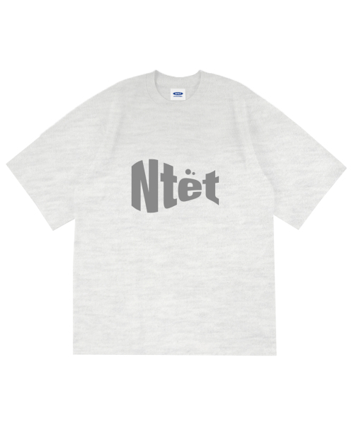 NTET(エンティーイーティー)の「ウェットロゴオーバーサイズ半袖Tシャツバックメランジ(Tシャツ/カットソー・メンズ・その他・S/M/L/XL)」の1枚目の写真