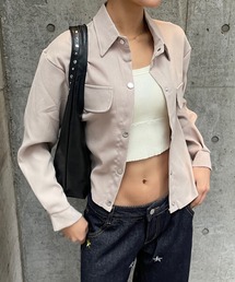 スナップボタンショートシャツ