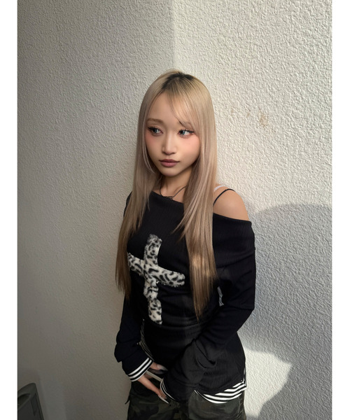 DAESE TOKYO(デセトウキョウ)の「『DAESE TOKYO/デセトウキョウ』ノクターンクロスレイヤードトップス(Tシャツ/カットソー・レディース・ブラック・M)」の2枚目の写真