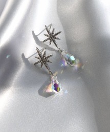 Zoule ゾーラ：Luminous ルミナスシリーズ　crystal luminous　スター　星　雫　ピアス