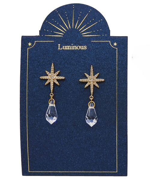 Zoule（ゾーラ）の「Zoule ゾーラ：Luminous ルミナスシリーズ　crystal luminous　スター　星　雫　ピアス（ピアス（両耳用）・レディース・シルバー/ゴールド・FREE）」の12枚目の写真