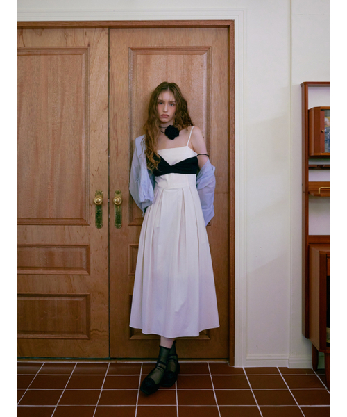 ETMON(エトモン)の「Slip Texture Blend Pleats Dress, Cream Ivory(ワンピース・レディース・その他・M/S)」の1枚目の写真