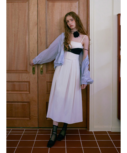 ETMON(エトモン)の「Slip Texture Blend Pleats Dress, Cream Ivory(ワンピース・レディース・その他・M/S)」の3枚目の写真