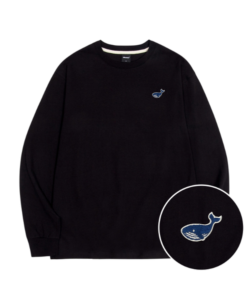 OKSTAR(オクスター)の「ミニウェイル刺繍クルーネックオーバーサイズ長袖Tシャツ(Tシャツ/カットソー・レディース・ブラック/ホワイト・MEDIUM/LARGE/X-LARGE/2XL)」の2枚目の写真