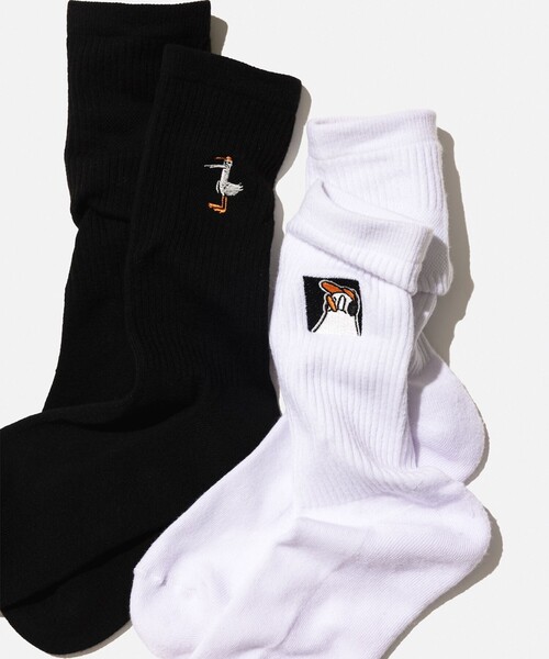 BEAMS T（ビームスティー）の「KOICHI YAIRI × BEAMS T / SOCKS（ソックス/靴下・メンズ・ブラック/ホワイト・ONE SIZE）」の3枚目の写真